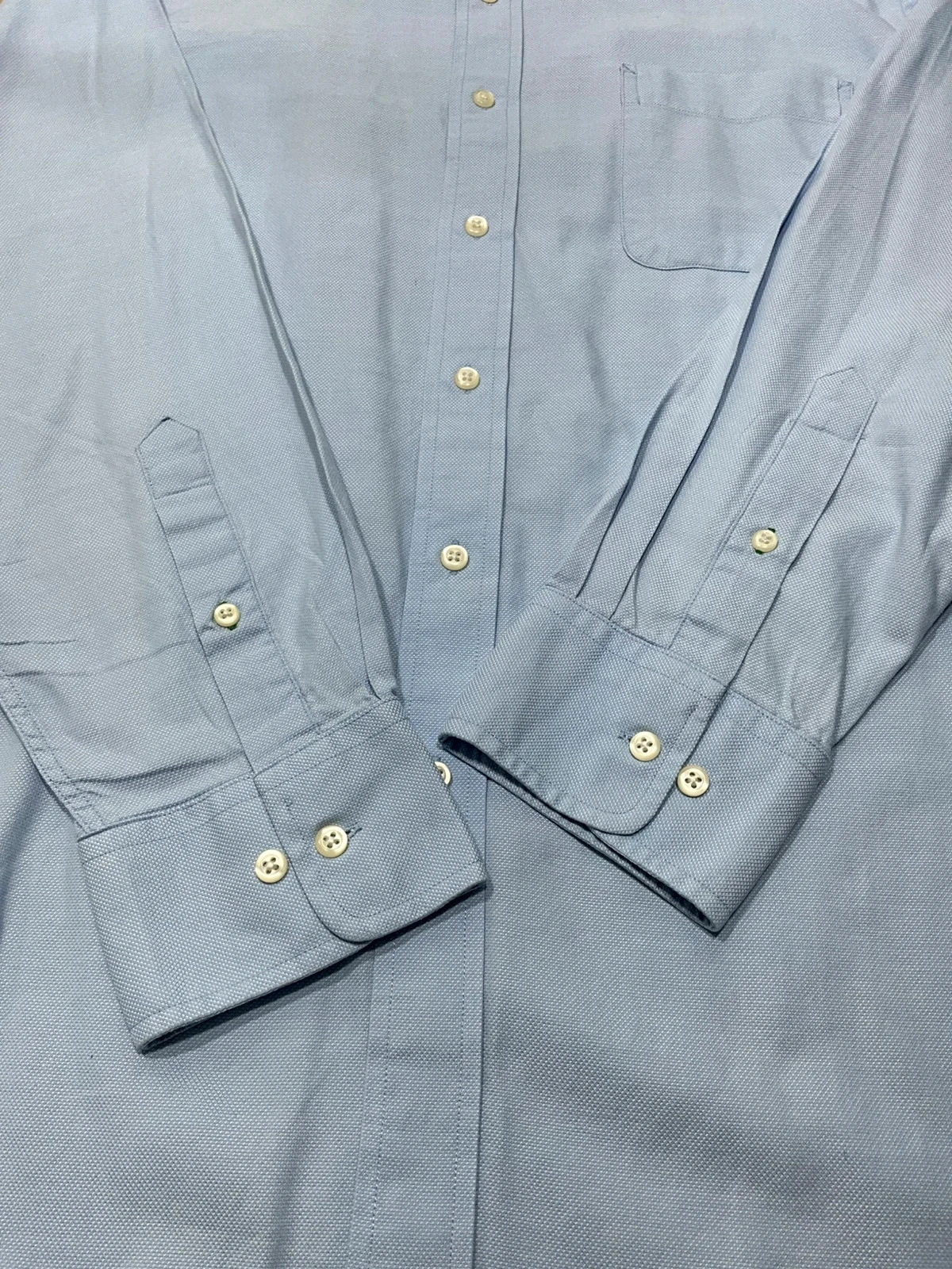 Chemise Tommy Hilfiger Slim Fit 16-1/2 32-33 Preppy 100% Coton Bleu Ciel – photo 3